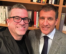 Photo of Gustavo Martinez, chairman and chief executive officer with Matt Eastwood, Chief global creative director, J. Walter Thompson