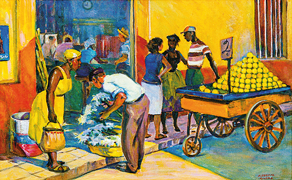 Vendedores Callejeros en la Habana Vieja (Street Vendors in Old Havana) by Oscar García Rivera 