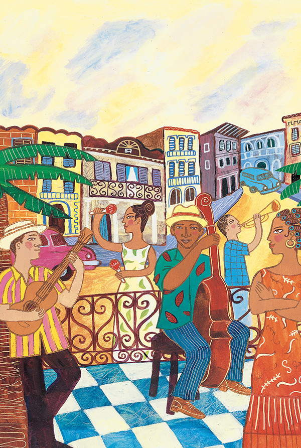 Artwork from the CD, Putumayo Presents Cuba by Nicola Heindl