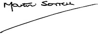 Signature of Sir Martin Sorrell Group chief executive