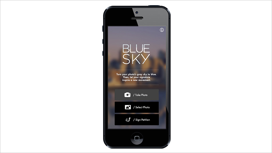 Blue sky app on a phone
