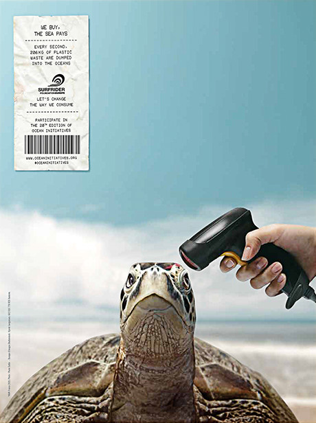 A barcode scanner scanning a turtle
