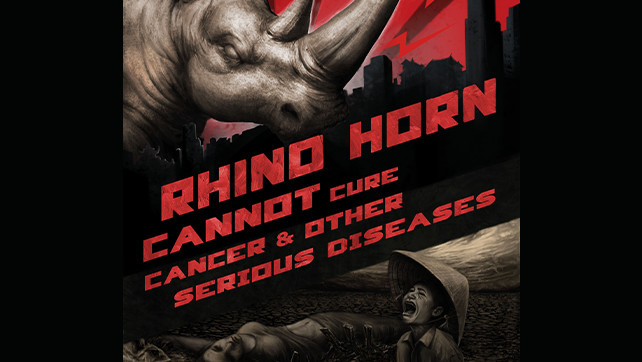 Save the rhino poster