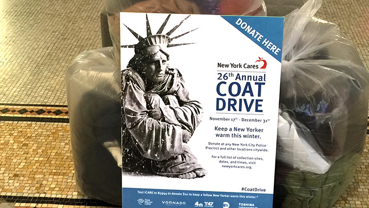 Collecting coats to help New York